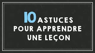 miniature de le video COMMENT APPRENDRE ET RETENIR SES COURS FACILEMENT ?
